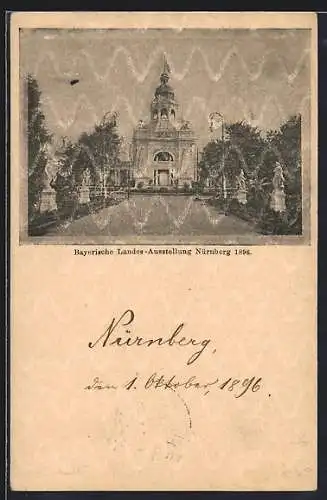 AK Nürnberg, Die Bayerische Landes-Ausstellung 1896