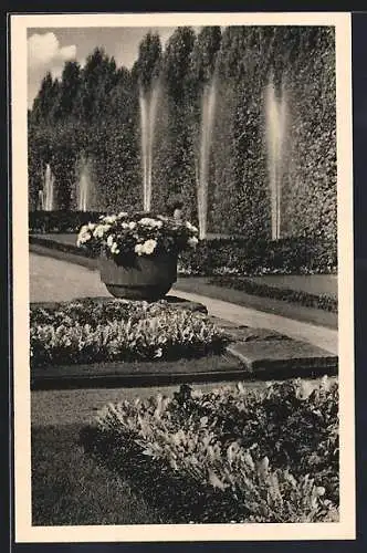 AK Essen, Reichsgartenschau 1938, Farbenterrassen mit Wasserspielen