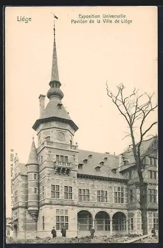 AK Liége, Exposition Universelle, Pavillon de la Ville