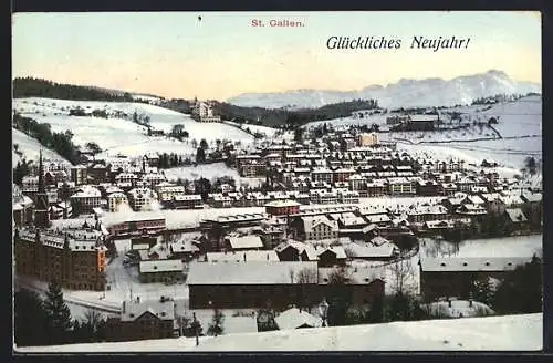 AK St. Gallen, Gesamtansicht im Winter