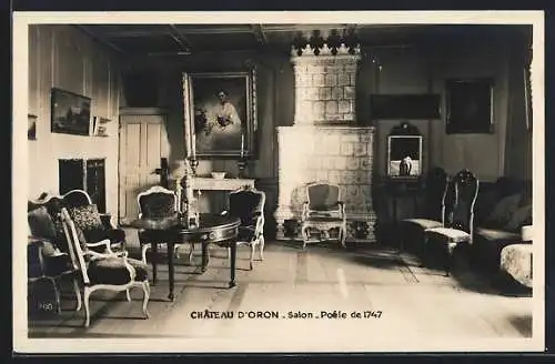 AK Oron, Le Chateau, Salon Poele