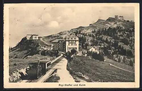 AK Rigi-Kulm, Bergbahn mit Rigi-Staffel