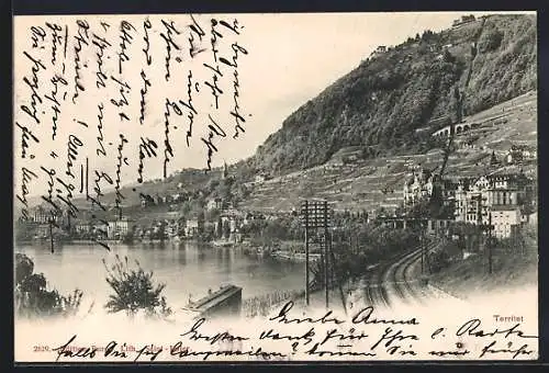 AK Territet, Ortsansicht am Wasser