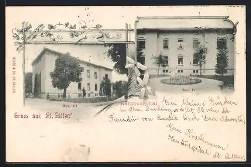 AK St. Gallen, Kantonsspital mit Haus III und IV