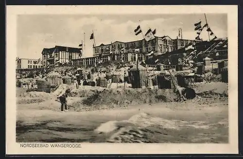 AK Wangerooge, Strandpartie mit Strandkörben