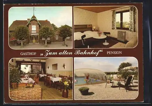 AK Blunk /Segeberg, Gaststätte und Pension Tonn mit Innenansichten und Schwimmbad