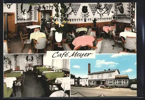 AK Leezen / Holst., Café Meyer, Bes. Gebr. Meyer