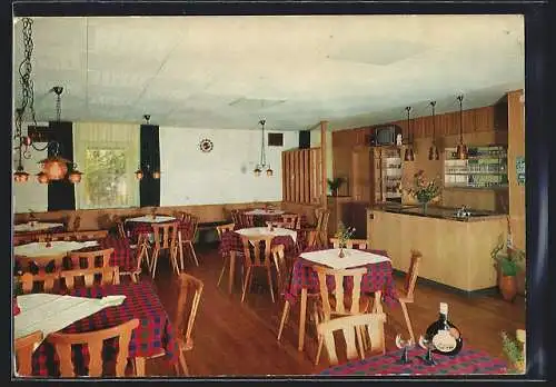 AK Steinbach b. Stammbach, Gasthof Steinbach der Fam. Weidner, Innenansicht