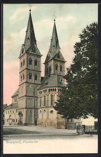 AK Boppard, Partie an der Pfarrkirche