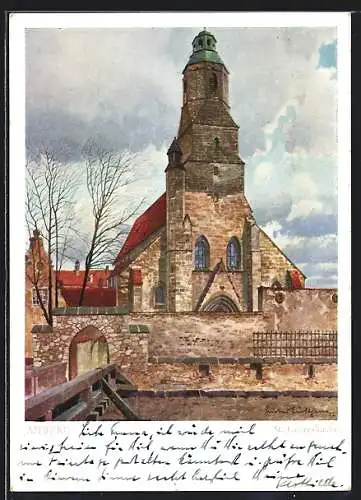 Künstler-AK Amberg, Die St. Georgskirche