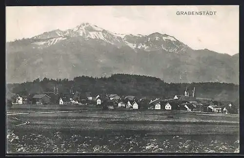 AK Grabenstädt, Panorama mit den Bergen