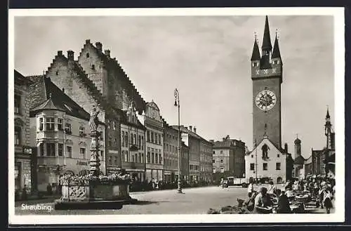 AK Straubing / Donau, Partie am Ludwigsplatz