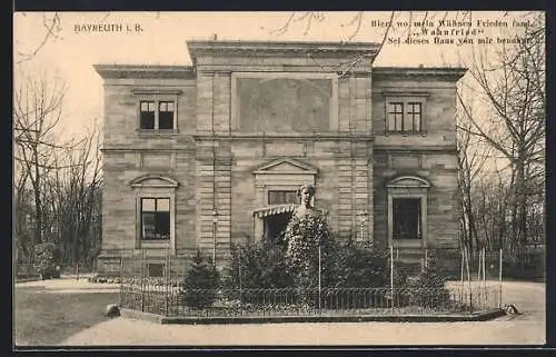 AK Bayreuth, Blick auf die Villa Wahnfried