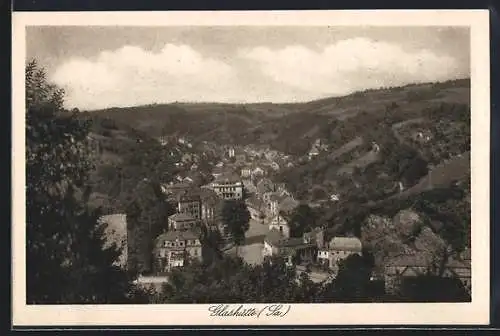 AK Glashütte /Sa., Ortsansicht aus der Vogelschau