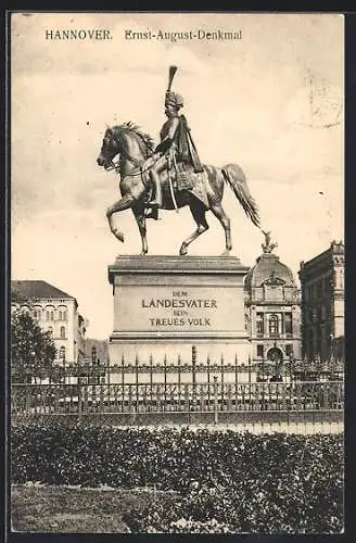 AK Hannover, Am Ernst-August-Denkmal