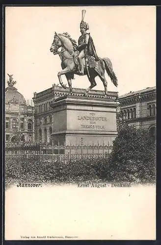 AK Hannover, Partie am Ernst August Denkmal