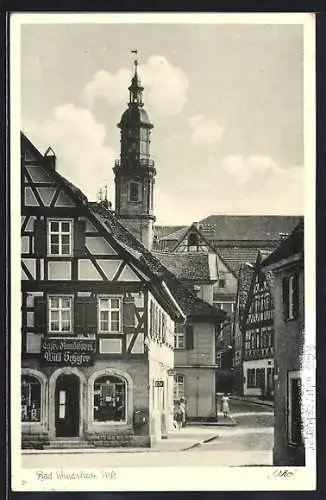 AK Bad Windsheim /Mfr., Cafe und Konditorei Willi Schäfer