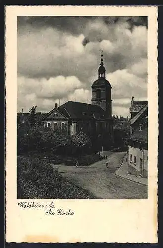 AK Waldheim i. Sa., Blick auf die Kirche