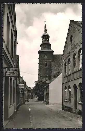 AK Verden /Aller, Ritterstrasse mit Johanneskirche