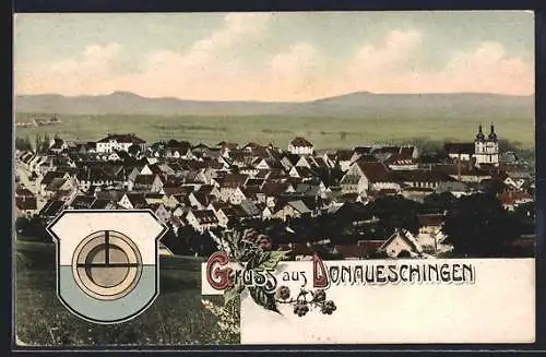 AK Donaueschingen, Ortsansicht