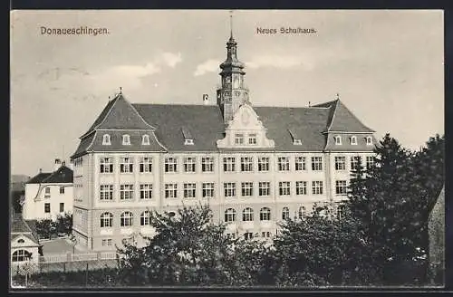 AK Donaueschingen, Blick aufs Neue Schulhaus