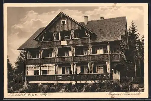 AK Oberstdorf /bayr. Allgäu, Gasthaus Pension Tanneck