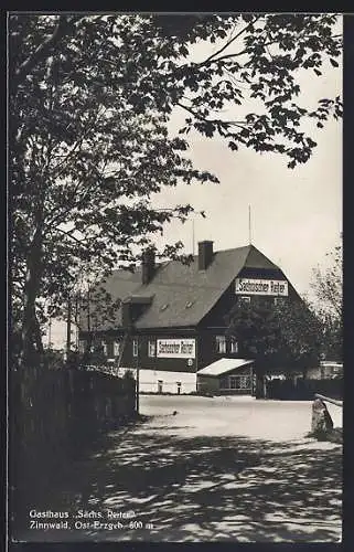 AK Zinnwald /Ost-Erzgeb., Das Gasthaus Sächs. Reiter