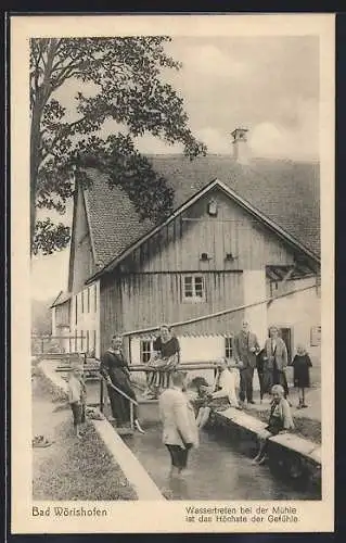 AK Bad Wörishofen, Wassertreten bei der Mühle