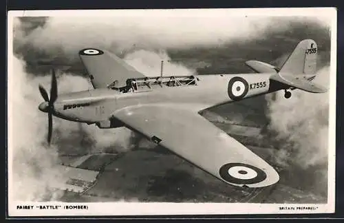 AK Bomber Fairey Battle über den Wolken