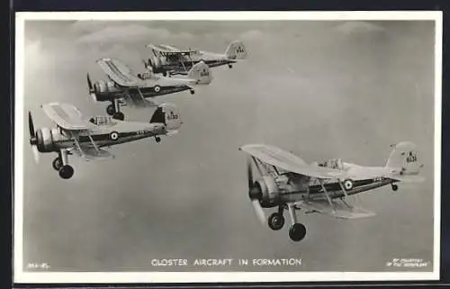 AK Gloster Aircraft in Formation