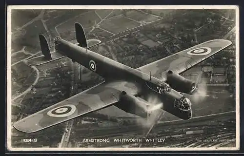 AK Flugzeug Armstrong Whitworth Whitley, Britischer Bomber