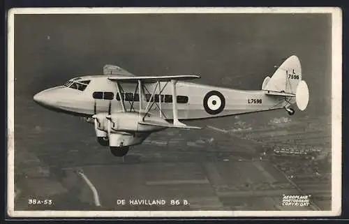 AK De Havilland 86 B in flight