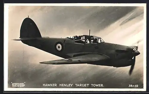 AK Hawker Henley Target Tower, Britisches Kampfflugzeug