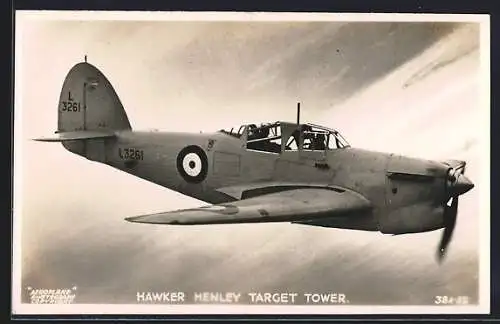 AK Hawker Henley Target Tower, Britisches Kampfflugzeug