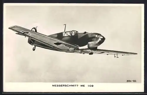 AK Deutsche Luftwaffe, Flugzeug Jagdeinsitzer Messerschmitt Me 109