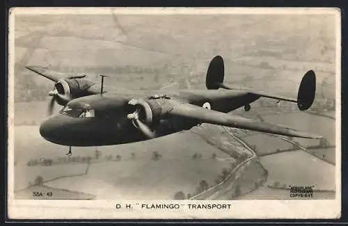 AK D. H. Flamingo Transport in flight