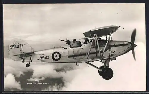 AK British Airplane with board MG