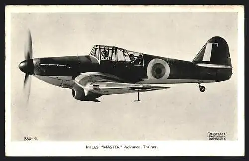 AK Britisches Schulflugzeug Miles M.9 Master, RAF