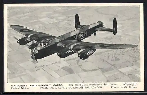 AK British Heavy Bomber Avro Lancaster I.