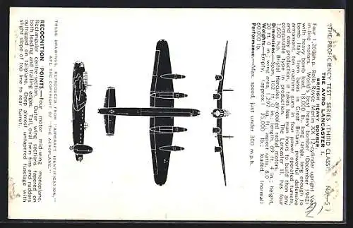 AK British Heavy Bomber Avro Lancaster I.