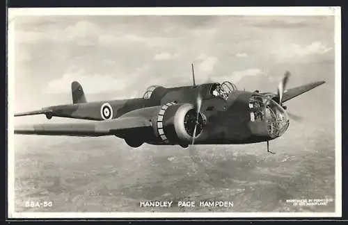 AK British Bomber Handley Page H.P.52 Hampden in flight