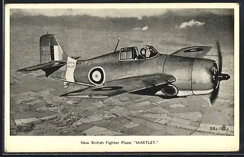 AK New British Fighter Plane Martlet, Flugzeug