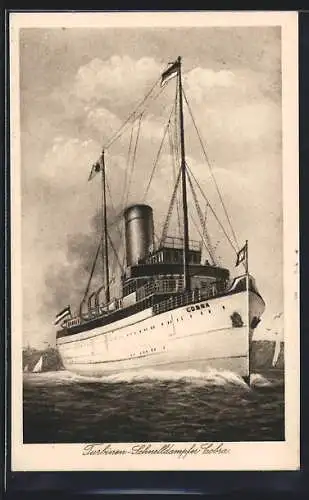 AK Passagierschiff TS Cobra sticht in See