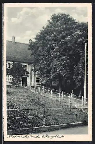 AK Wettenhausen, Kastanienhof der Erziehungsanstalt der Dominikanerinnen