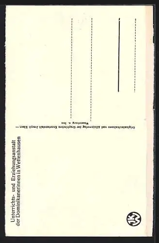 AK Wettenhausen, Kastanienhof der Erziehungsanstalt der Dominikanerinnen