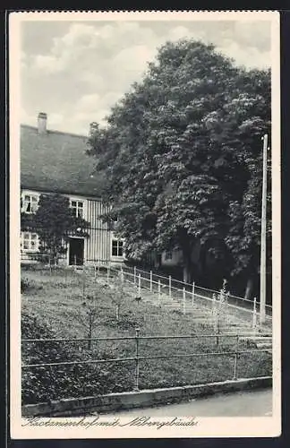 AK Wettenhausen, Kastanienhof der Erziehungsanstalt der Dominikanerinnen