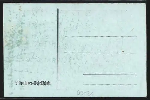 AK Gruppenfoto der Liliputaner-Gesellschaft