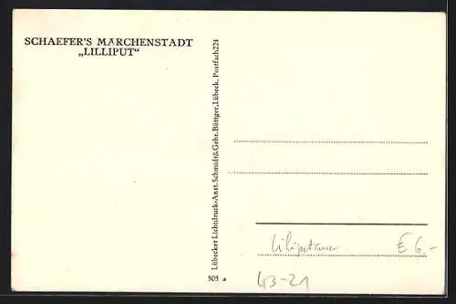 AK Schaeffer`s Märchenstadt Liliput, Liliputaner-Gesellschaft in feiner Garderobe