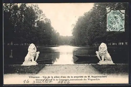 AK Villepreux, Vue de la pièce d`eau de la propriété de M. Nagelmackers