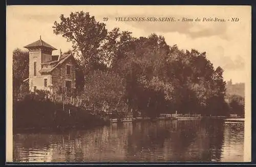 AK Villennes-sur-Seine, Rives du Petit-Bras